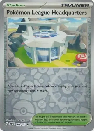 Pokémon League Headquarters 192/197 Reverse Uncommon