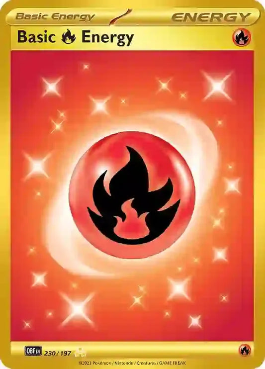 Basic Fire Energy 230/197 Gold Hyper Rare