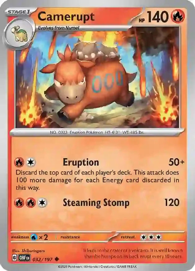 Camerupt 32/197 Uncommon