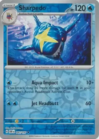 Sharpedo 47/197 Reverse Uncommon