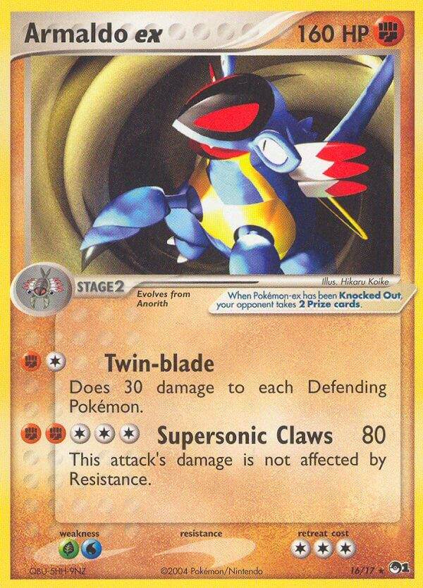 Armaldo ex 16/17 Holo Rare ex - MissingNo.