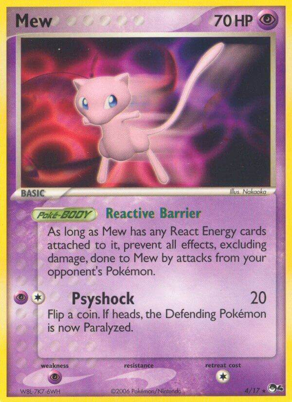 Mew 4/17 Cosmos Holo EX Power Keepers Blisters Exclusive - MissingNo.