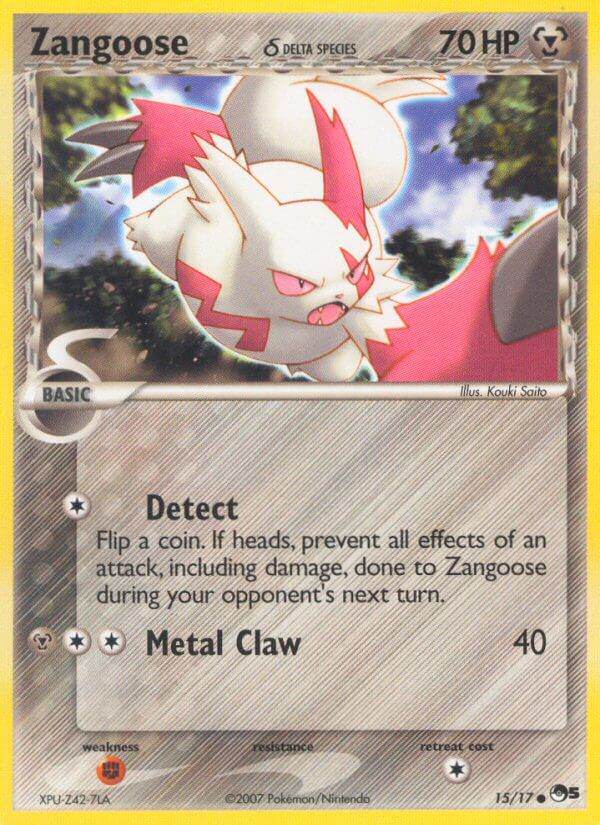 Zangoose ? 15/17 Mirror Holo DP Gift Packs Exclusive - MissingNo.