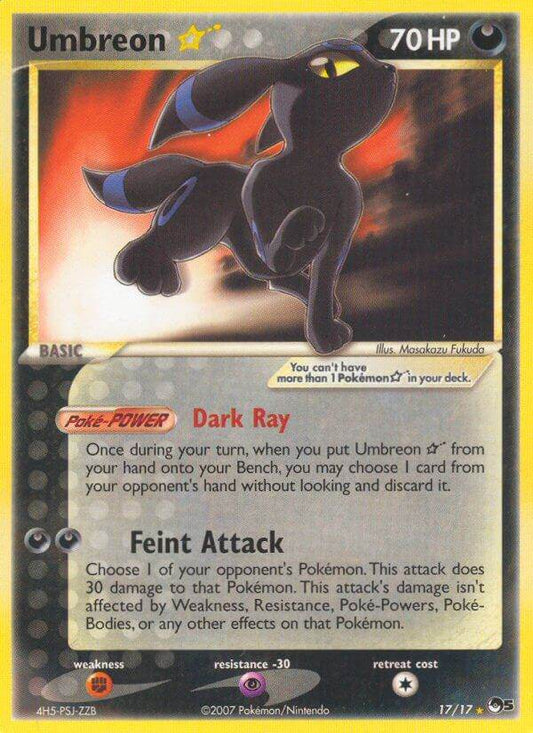 Umbreon ? 17/17 Holo Rare Gold Star - MissingNo.