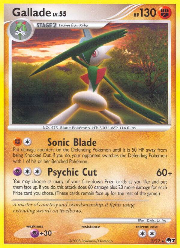 Gallade 2/17 Cosmos Holo Gallade Blister Pack Exclusive - MissingNo.