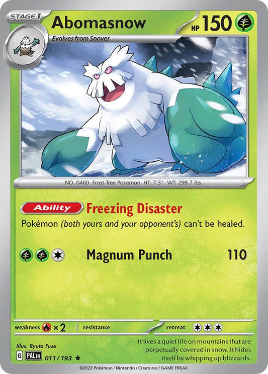 Abomasnow 11/193 Reverse Rare - MissingNo.