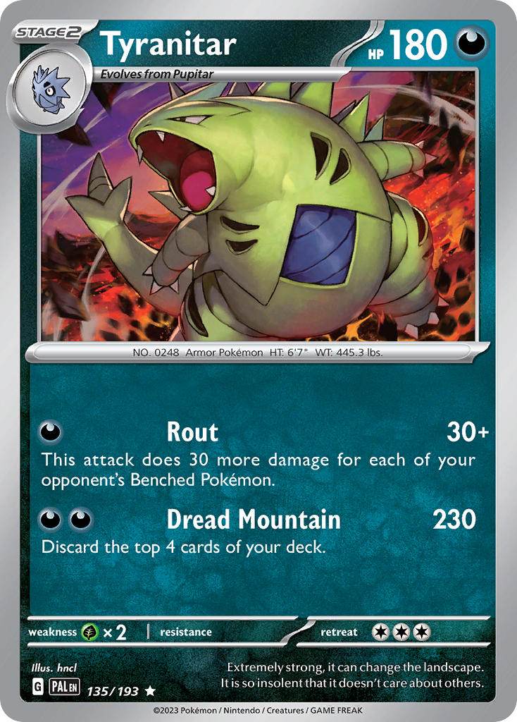 Tyranitar 135/193 Holo Rare - MissingNo.
