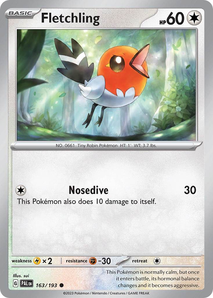 Fletchling 163/193 Reverse Common - MissingNo.