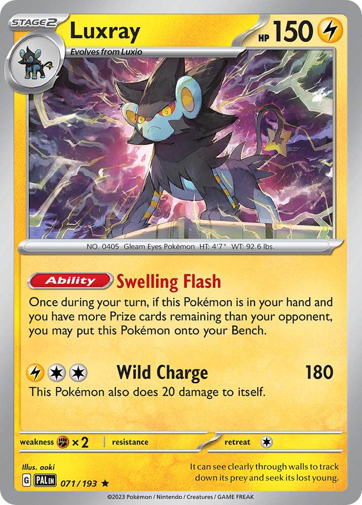 Luxray 71/193 Non-Holo Play! Pokémon Stamp Prize Pack Series 4 Exclusive - MissingNo.