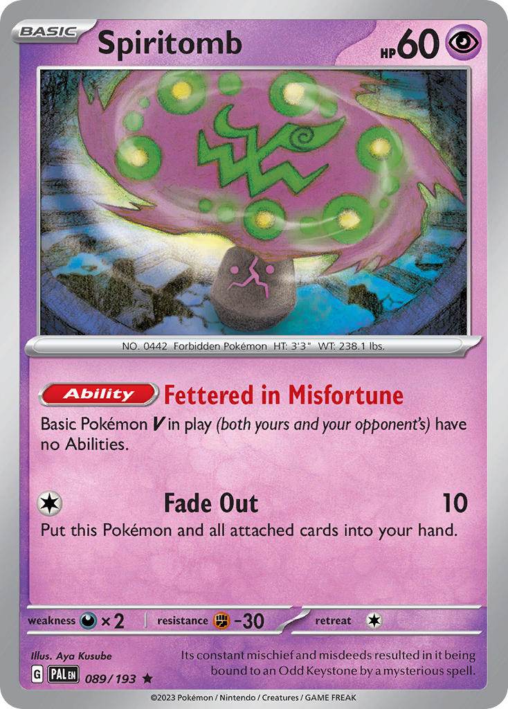 Spiritomb 89/193 Reverse Rare - MissingNo.