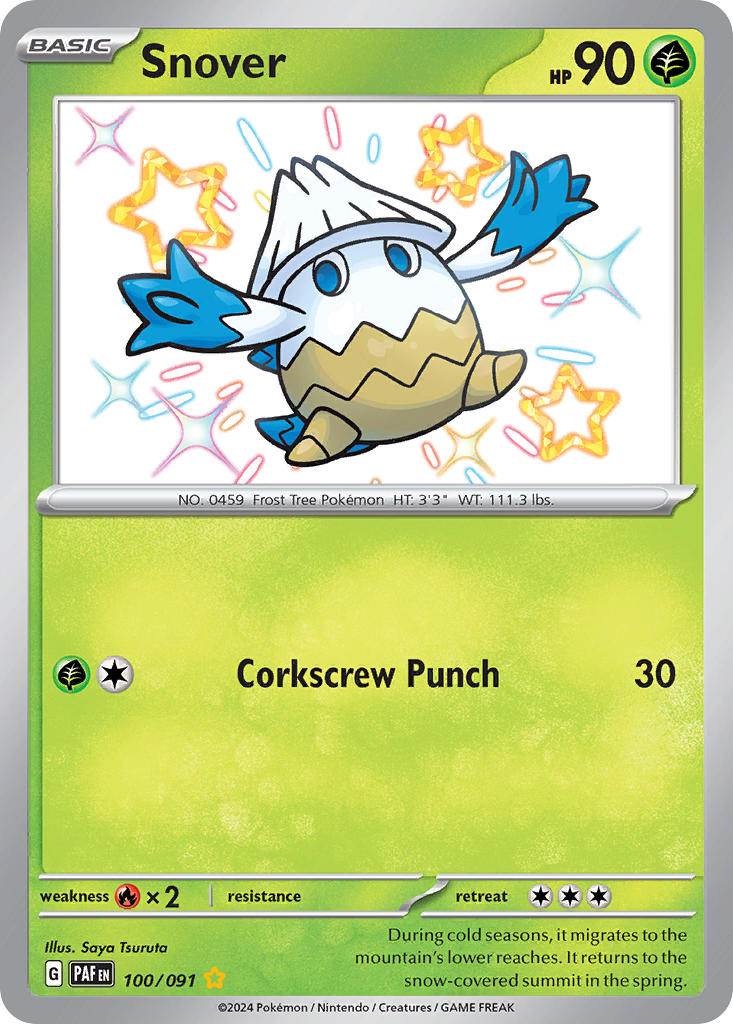 Snover 100/91 Shiny Rare - MissingNo.