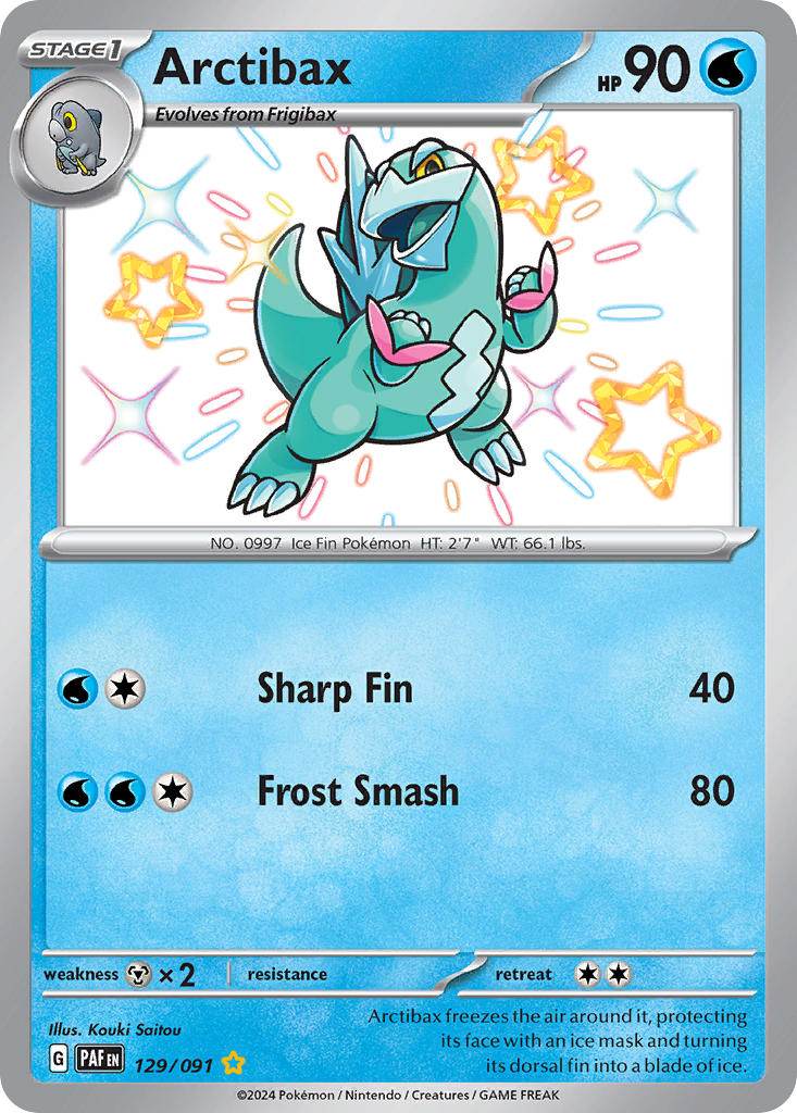 Arctibax 129/91 Shiny Rare - MissingNo.