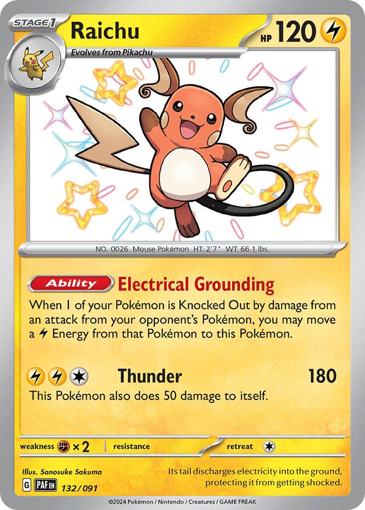Raichu 132/91 Shiny Rare - MissingNo.
