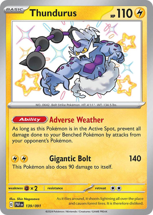 Thundurus 139/91 Shiny Rare - MissingNo.