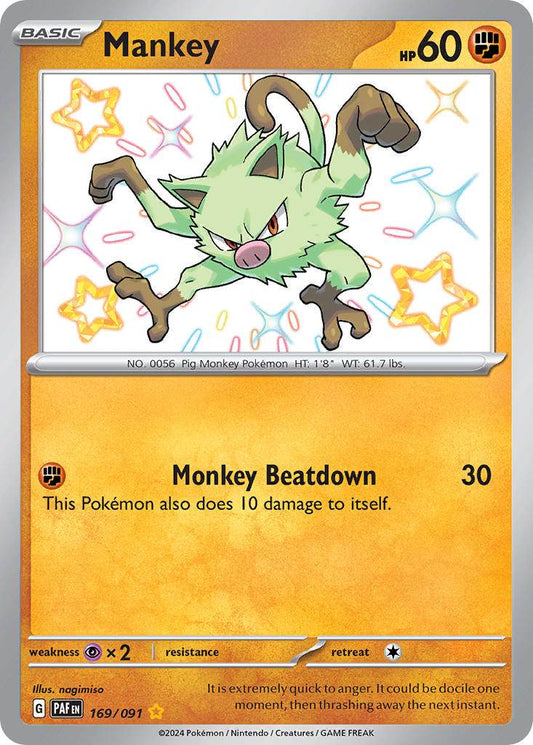 Mankey 169/91 Shiny Rare - MissingNo.