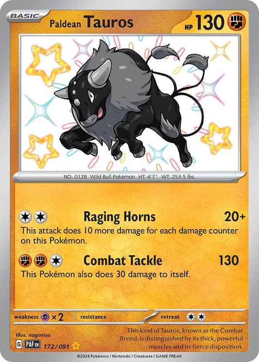 Paldean Tauros 172/91 Shiny Rare - MissingNo.