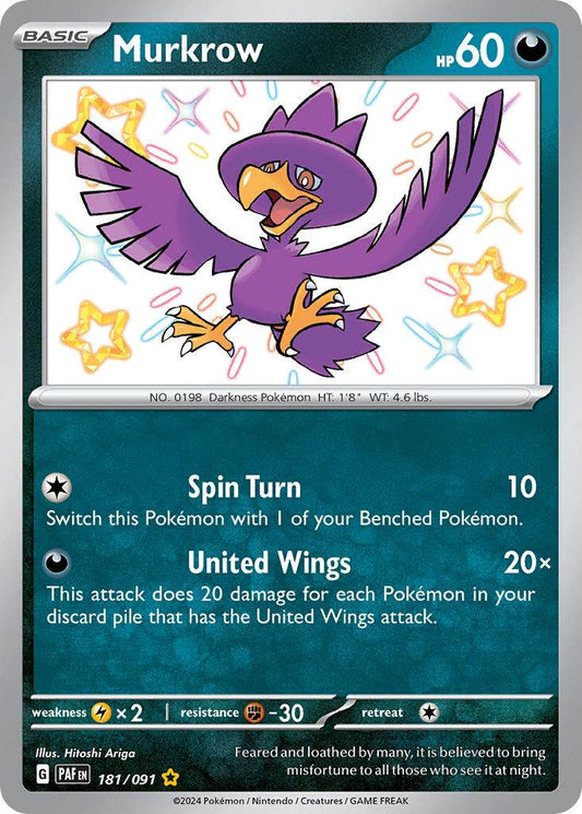 Murkrow 181/91 Shiny Rare - MissingNo.