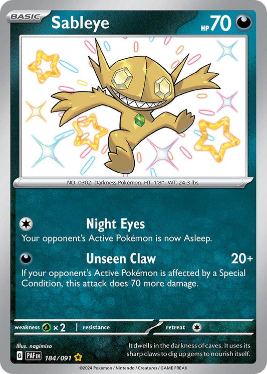Sableye 184/91 Shiny Rare - MissingNo.