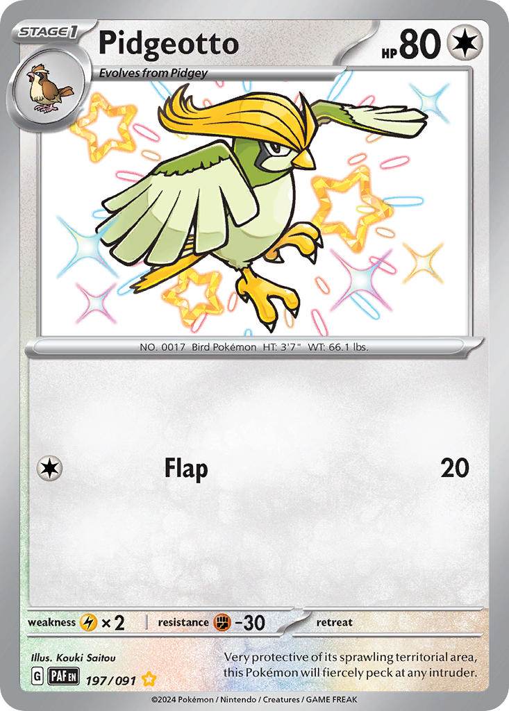 Pidgeotto 197/91 Shiny Rare - MissingNo.