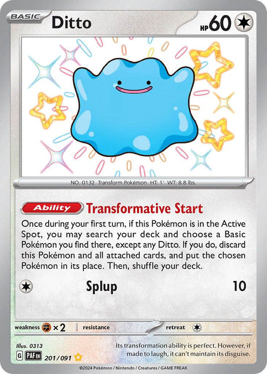 Ditto 201/91 Shiny Rare - MissingNo.