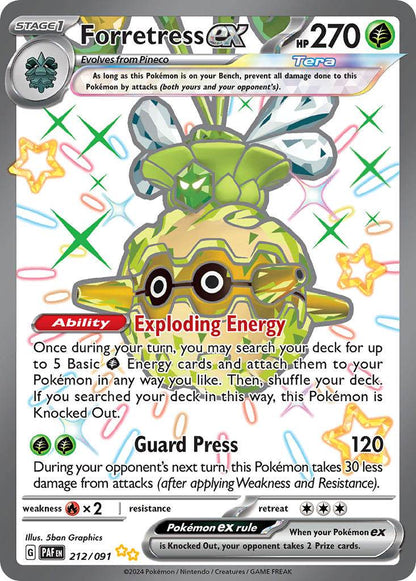 Forretress ex 212/91 Shiny Ultra Rare ex - MissingNo.