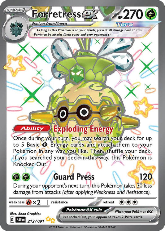 Forretress ex 212/91 Shiny Ultra Rare ex - MissingNo.