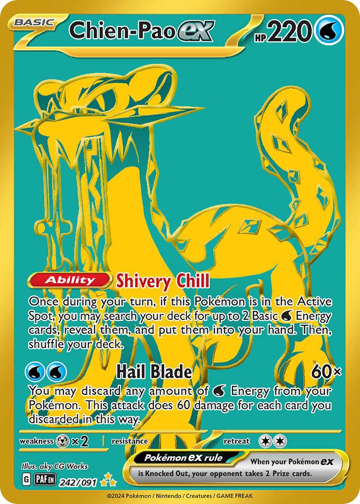 Chien-Pao ex 242/91 Gold Hyper Rare ex - MissingNo.