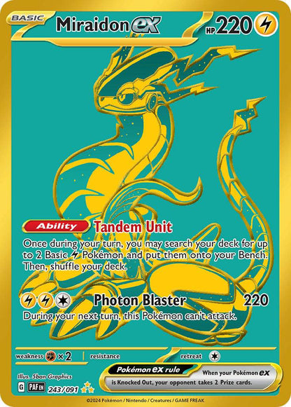 Miraidon ex 243/91 Gold Hyper Rare ex - MissingNo.
