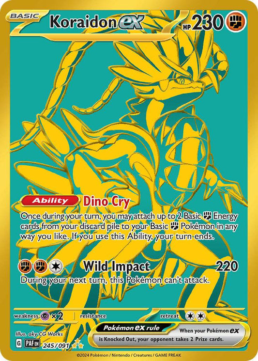 Koraidon ex 245/91 Gold Hyper Rare ex - MissingNo.