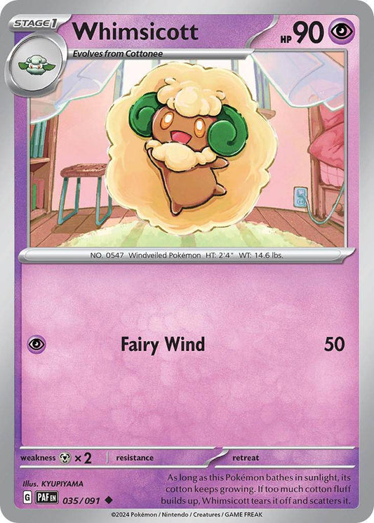 Whimsicott 35/91 Reverse Uncommon - MissingNo.