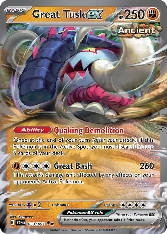 Great Tusk ex 53/91 Double Rare ex - MissingNo.