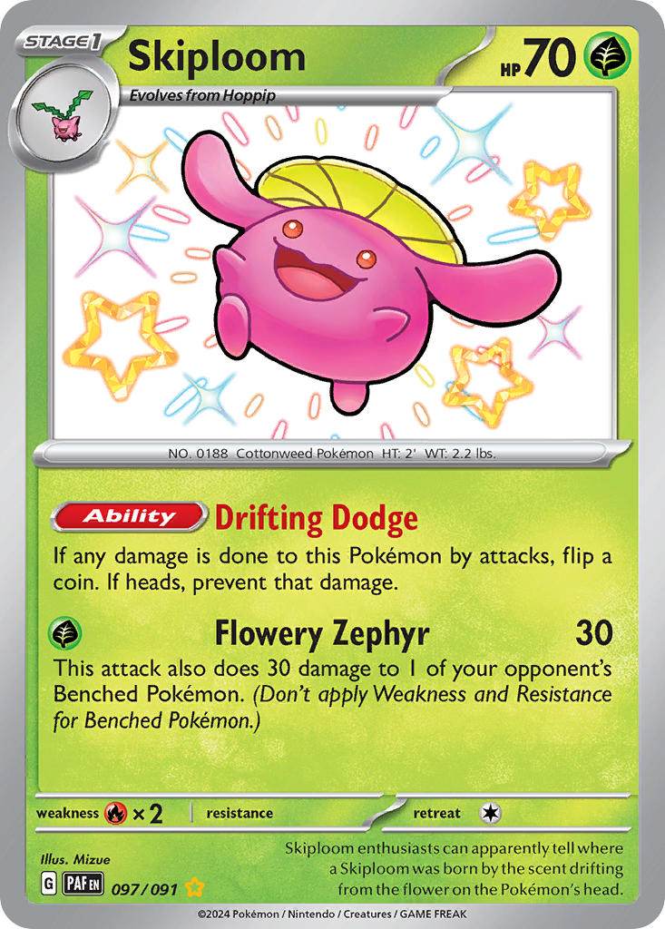 Skiploom 97/91 Shiny Rare - MissingNo.
