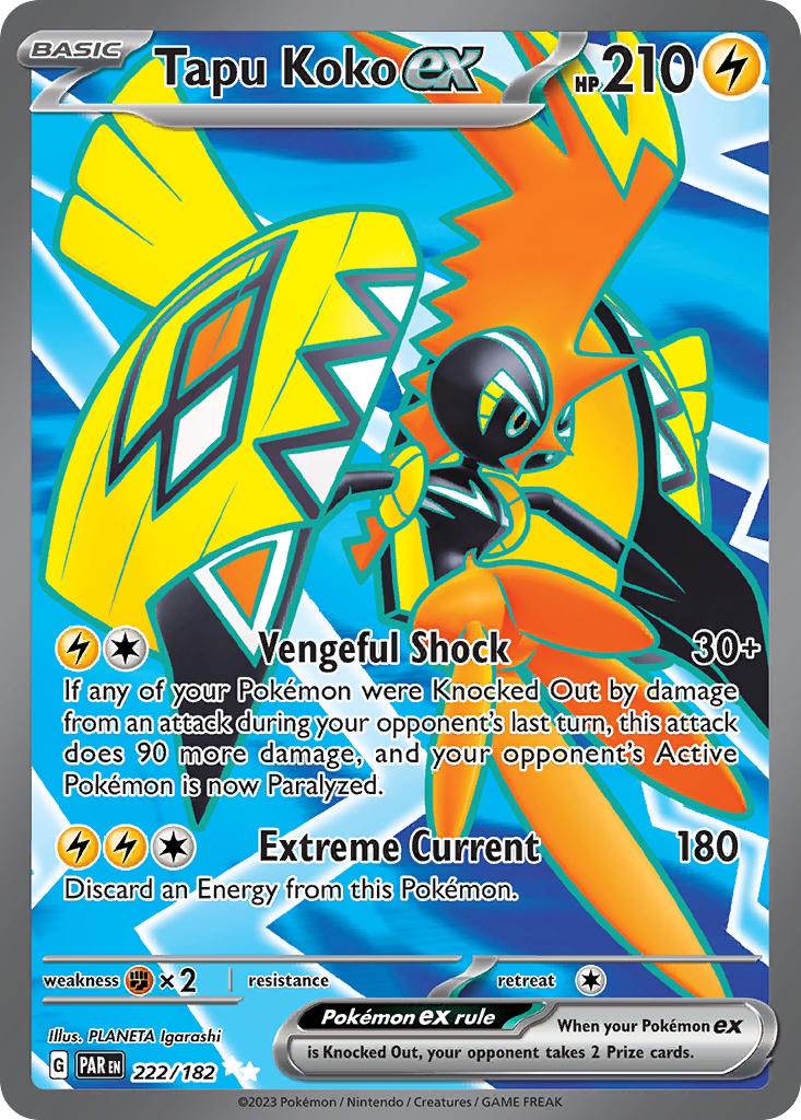 Tapu Koko ex 222/182 Ultra Rare ex - MissingNo.