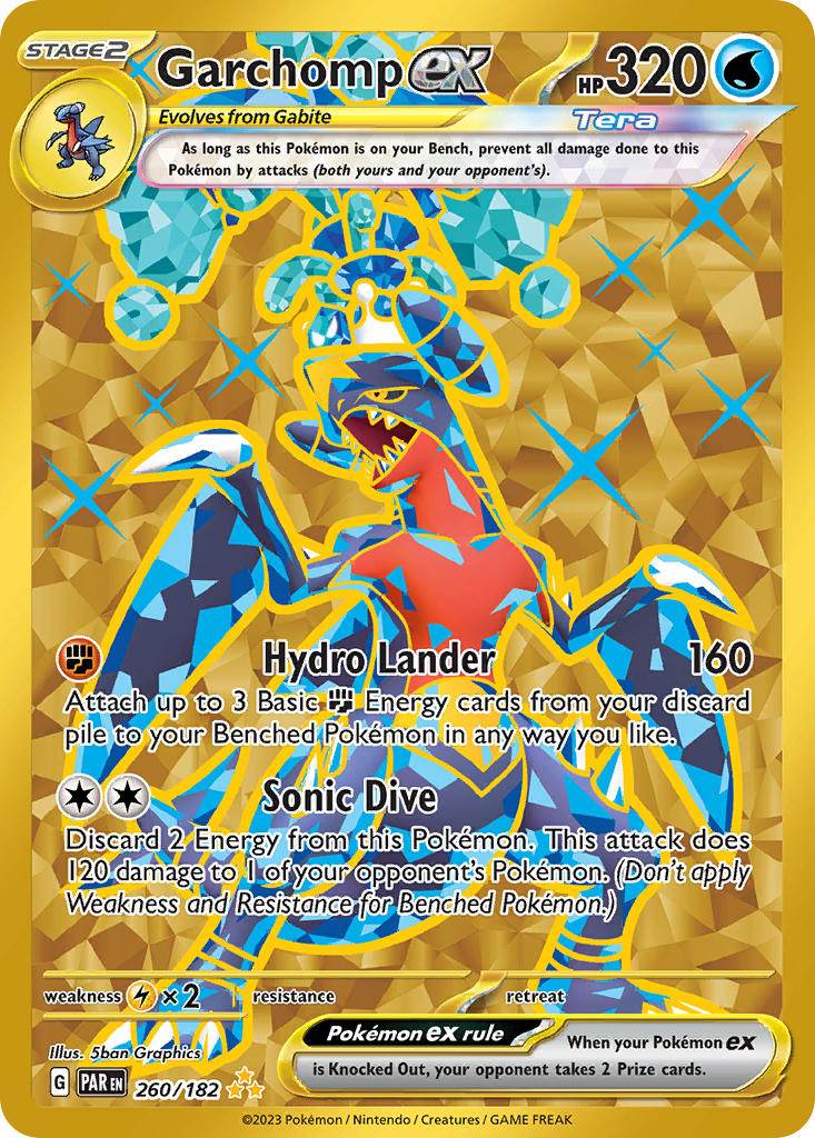 Garchomp ex 260/182 Gold Hyper Rare ex - MissingNo.
