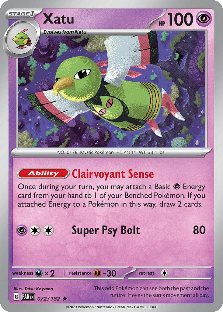 Xatu 72/182 Reverse Rare - MissingNo.
