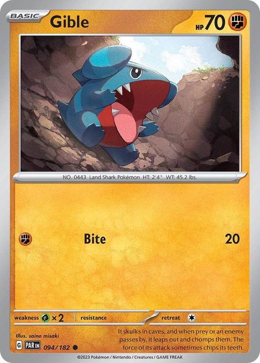 Gible 94/182 Reverse Common - MissingNo.