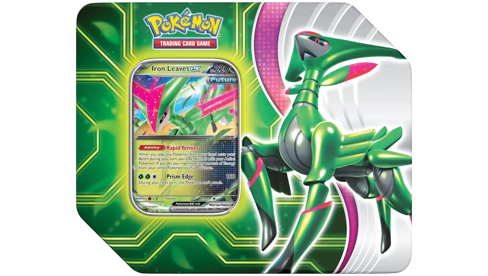 Paradox Clash Large Iron Leaves Tin Pokemon Cards