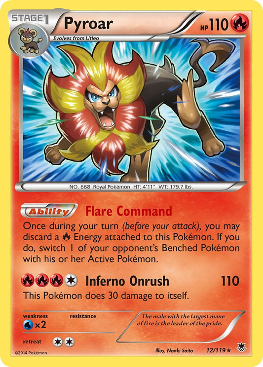 Pyroar 12/119 Reverse Rare - MissingNo.