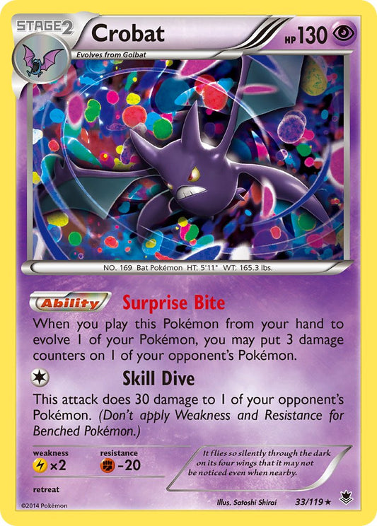 Crobat 33/119 Cosmos Holo Legacy Evolution Pin Collection Exclusive - MissingNo.