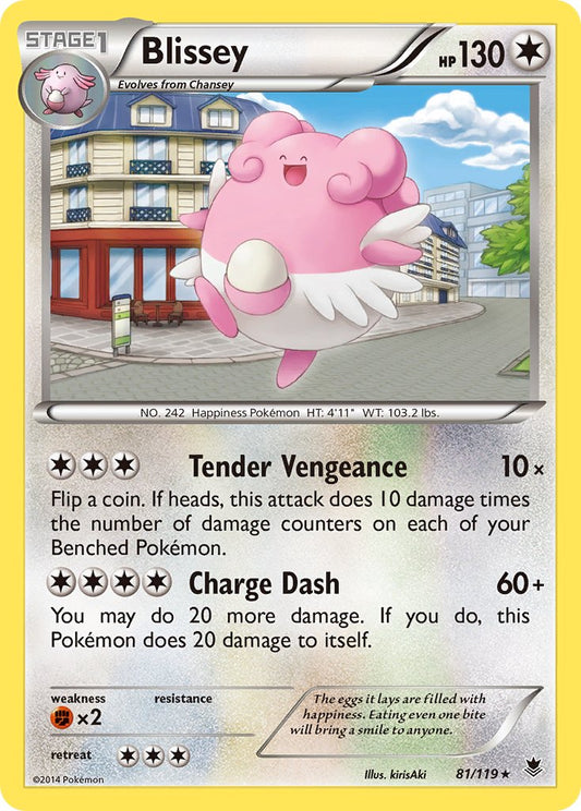 Blissey 81/119 Cosmos Holo Legacy Evolution Pin Collection Exclusive - MissingNo.
