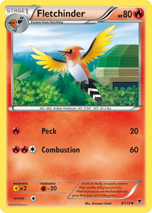 Fletchinder 9/119 Reverse Uncommon - MissingNo.