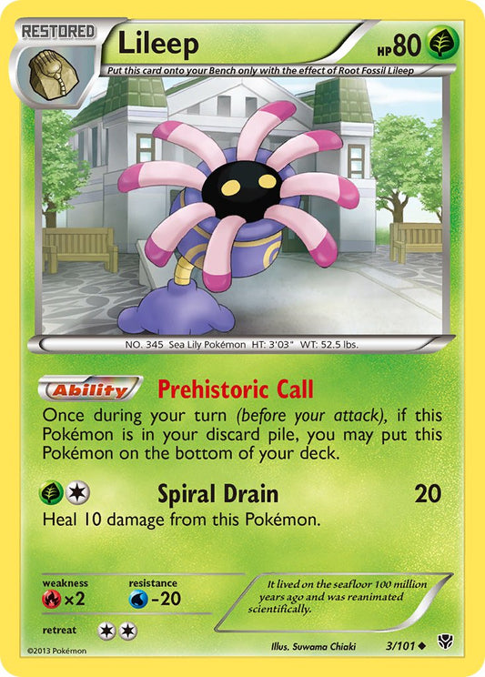 Lileep 3/101 Reverse Uncommon - MissingNo.