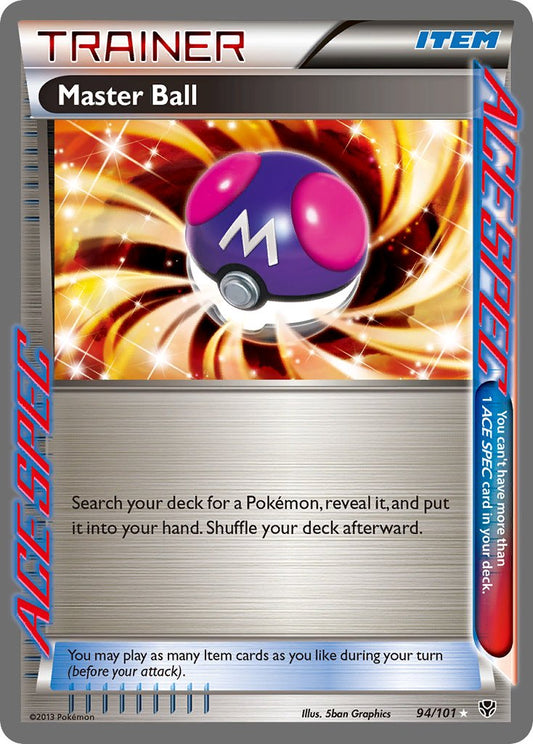 Master Ball 94/101 Holo Rare Ace Spec - MissingNo.