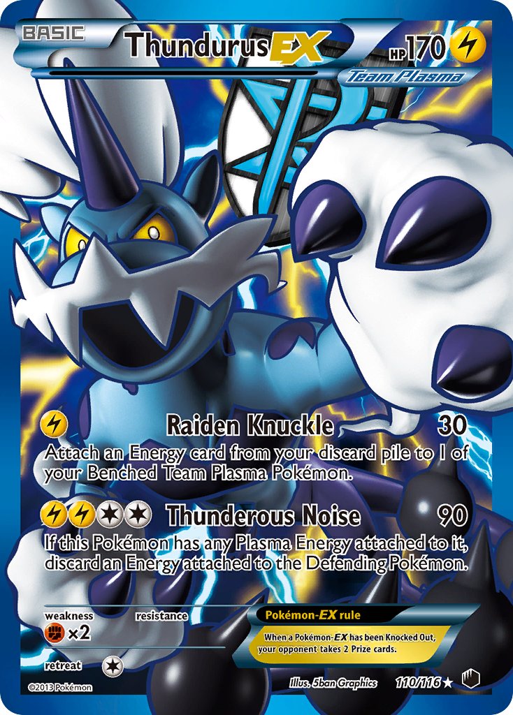 Thundurus EX 110/116 Holo Ultra Rare EX - MissingNo.
