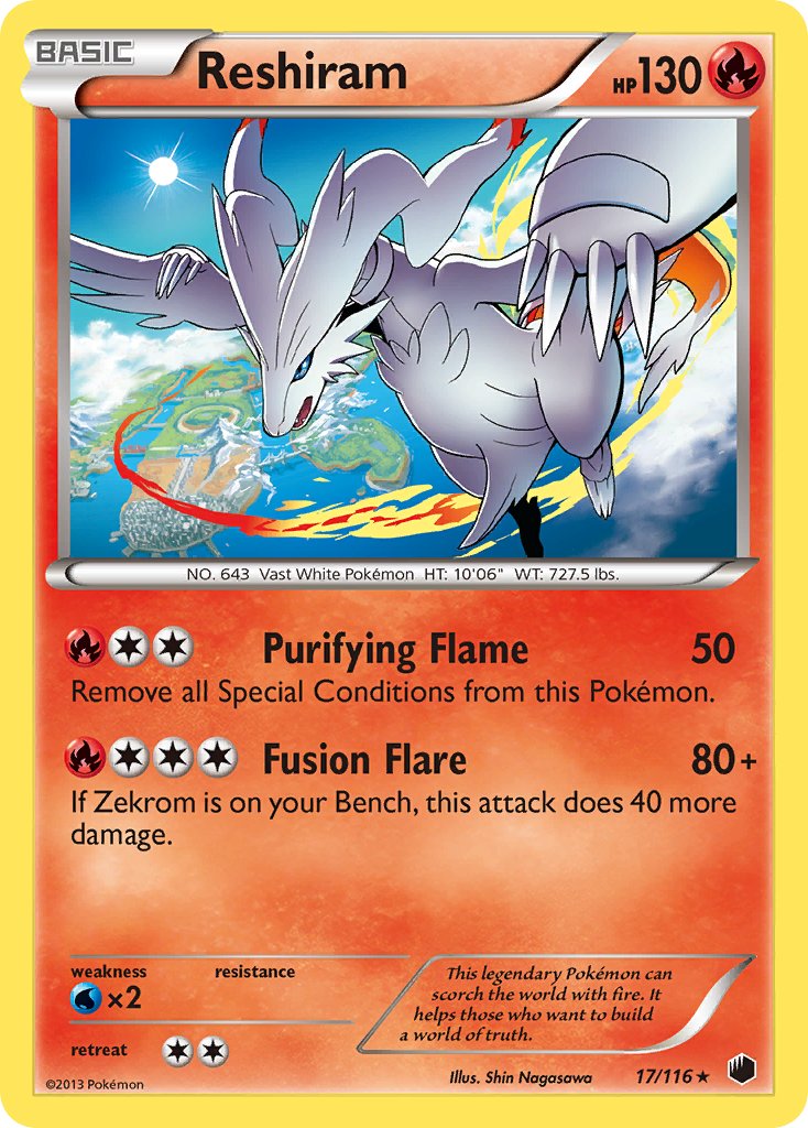 Reshiram 17/116 Holo Rare - MissingNo.