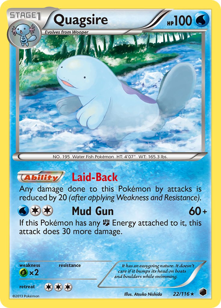 Quagsire 22/116 Reverse Rare - MissingNo.