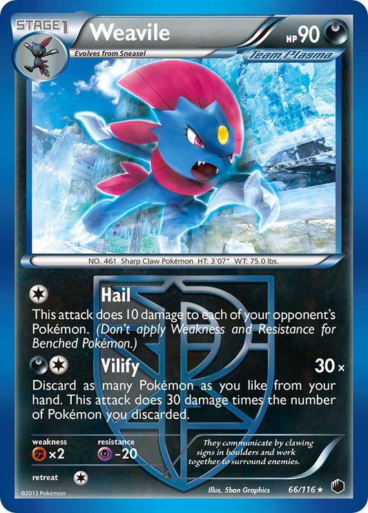 Weavile 66/116 Reverse Rare - MissingNo.