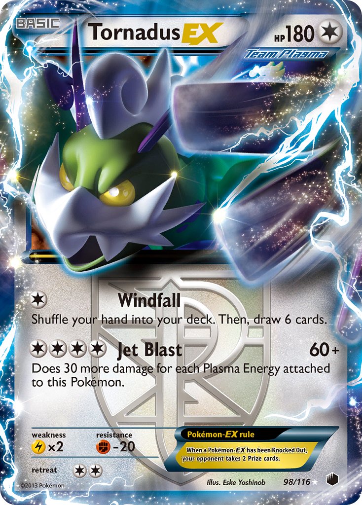 Tornadus EX 98/116 Holo Rare EX - MissingNo.