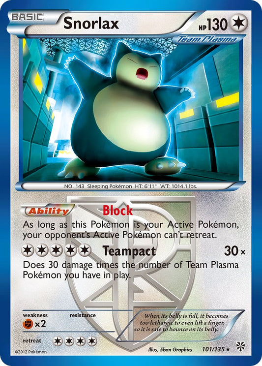 Snorlax 101/135 Reverse Rare - MissingNo.