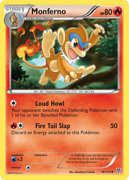Monferno 16/135 Reverse Uncommon - MissingNo.